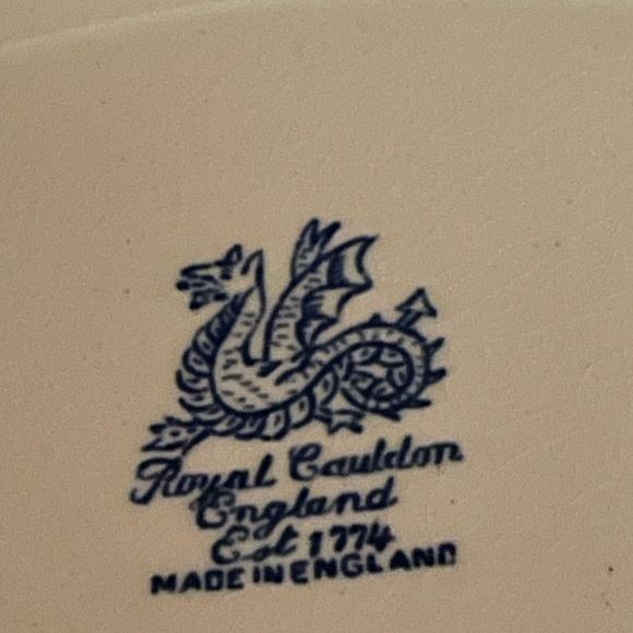 Vintage Royal Cauldon Dragon gravy boat with plate - Picture 8 of 8